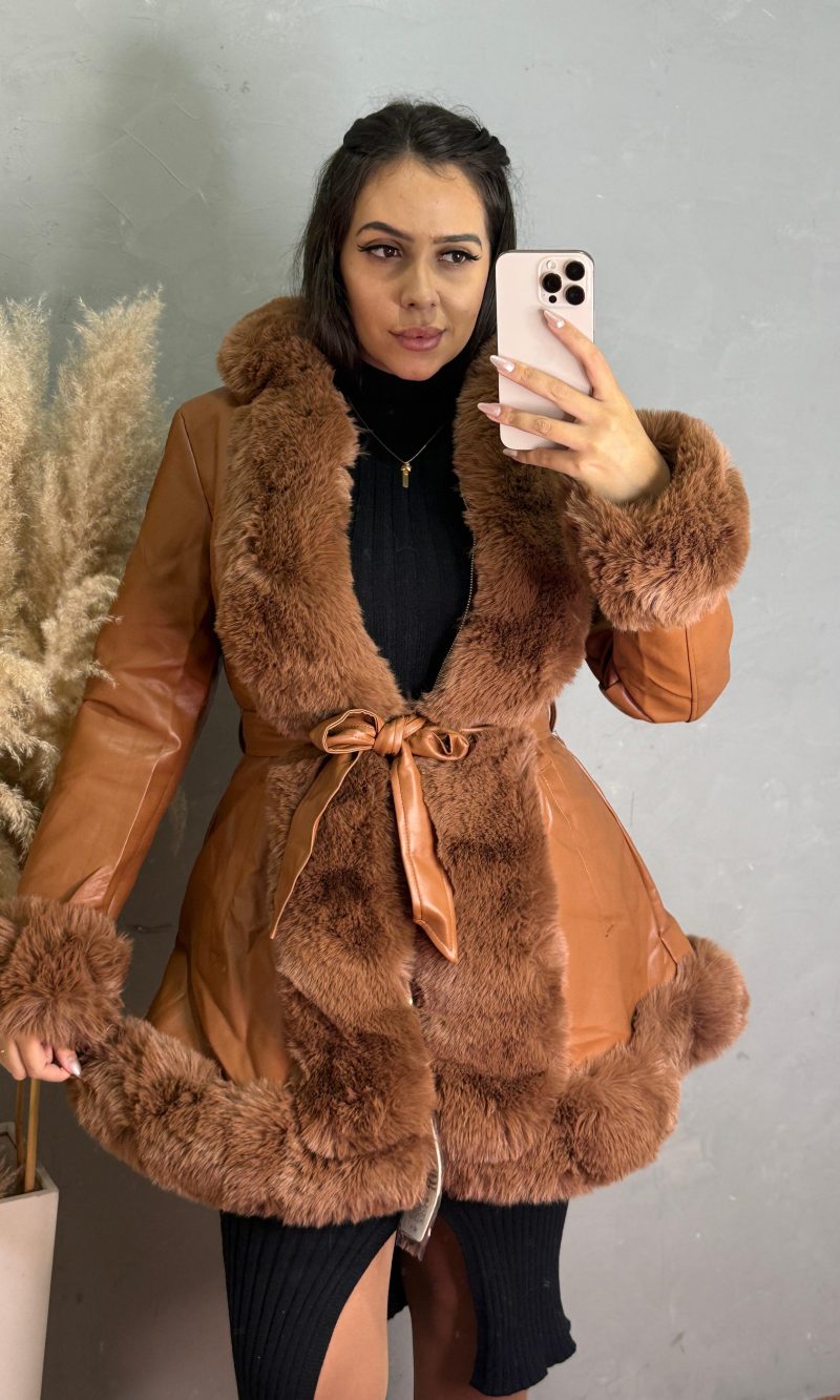 casaco luxo caramelo