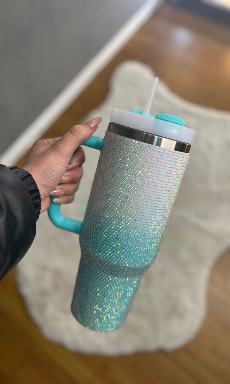 copo tÉrimoco 1200ml strass roxo/verde