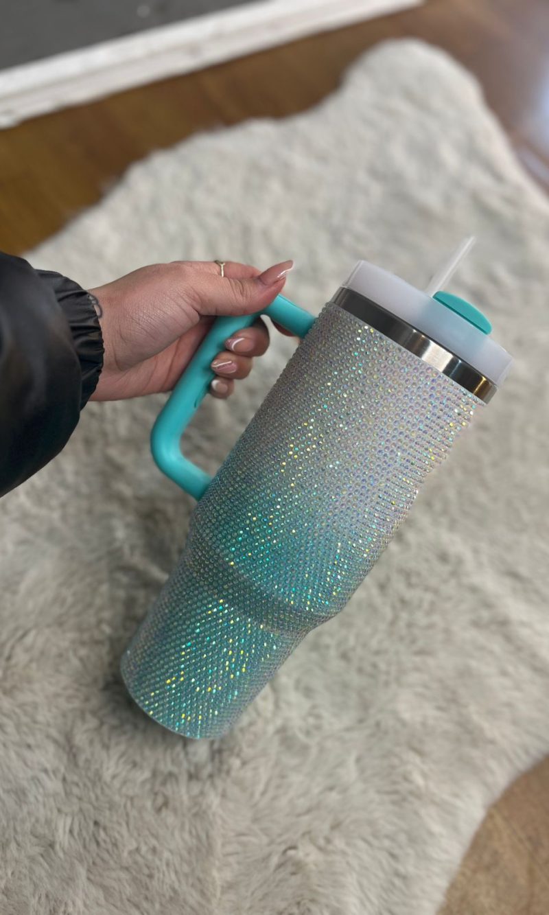 copo tÉrimoco 1200ml strass roxo/verde