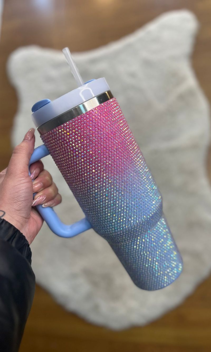 copo tÉrimoco 1200ml strass lilas/branco (cópia)